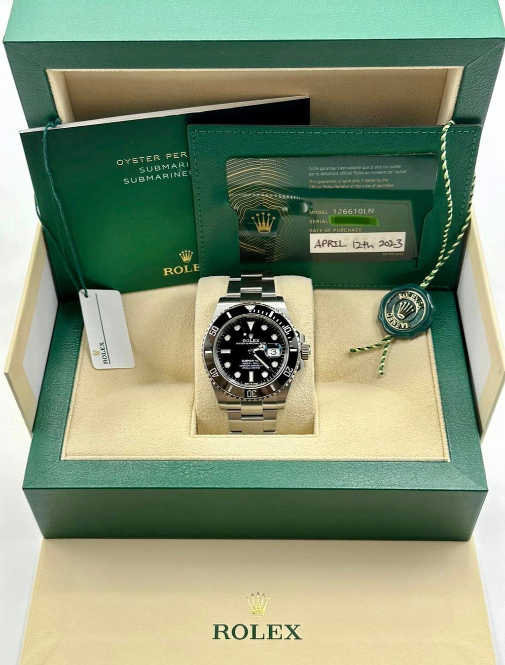NEW 2023 Rolex Submariner 41mm 126610LN Stainless Steel Black Dial