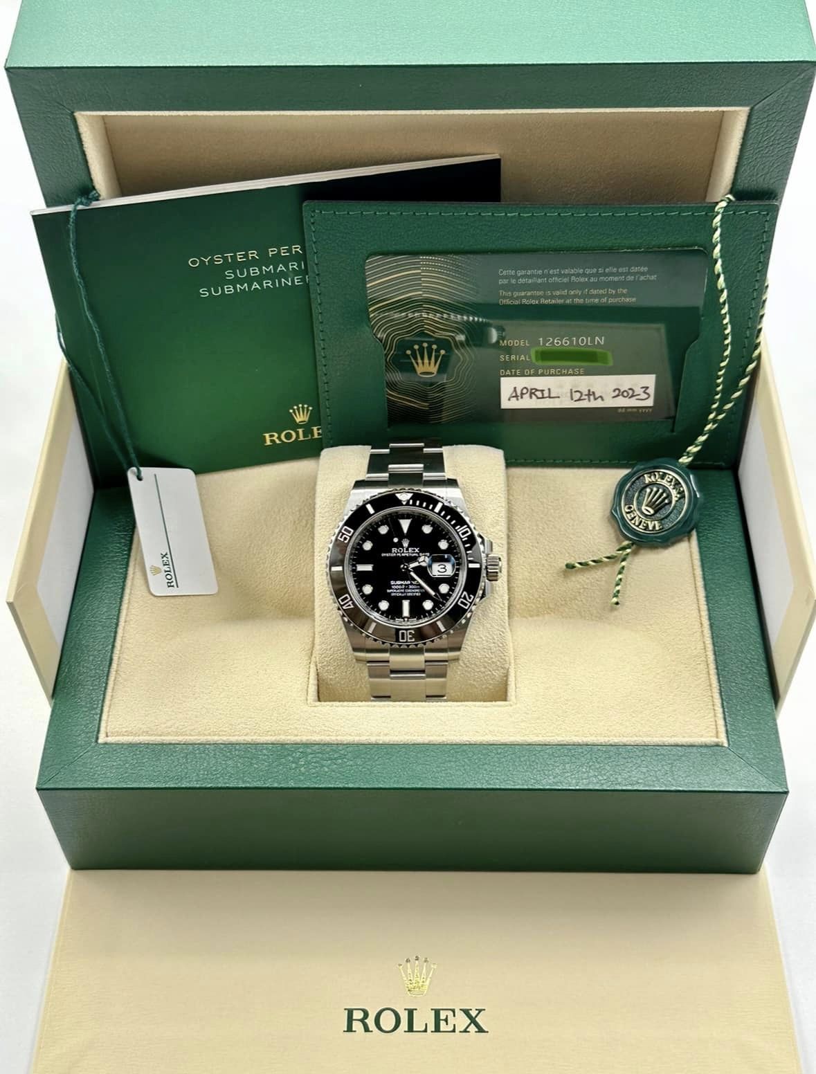 NEW 2023 Rolex Submariner 41mm 126610LN Stainless Steel Black Dial