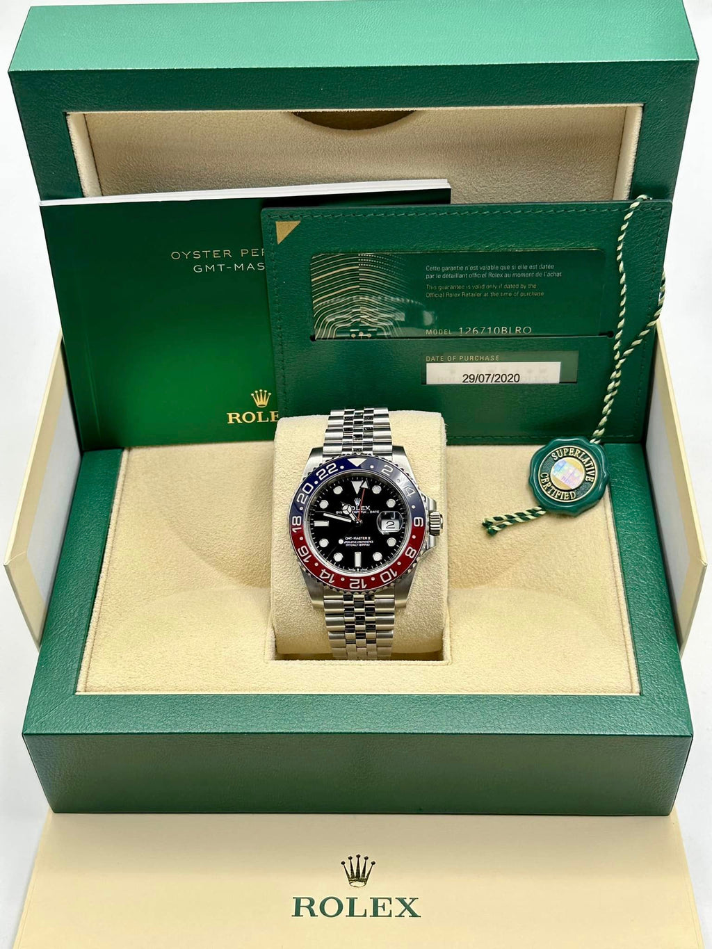 2020 Rolex GMT-Master II "Pepsi" 40mm 126710BLRO Jubilee