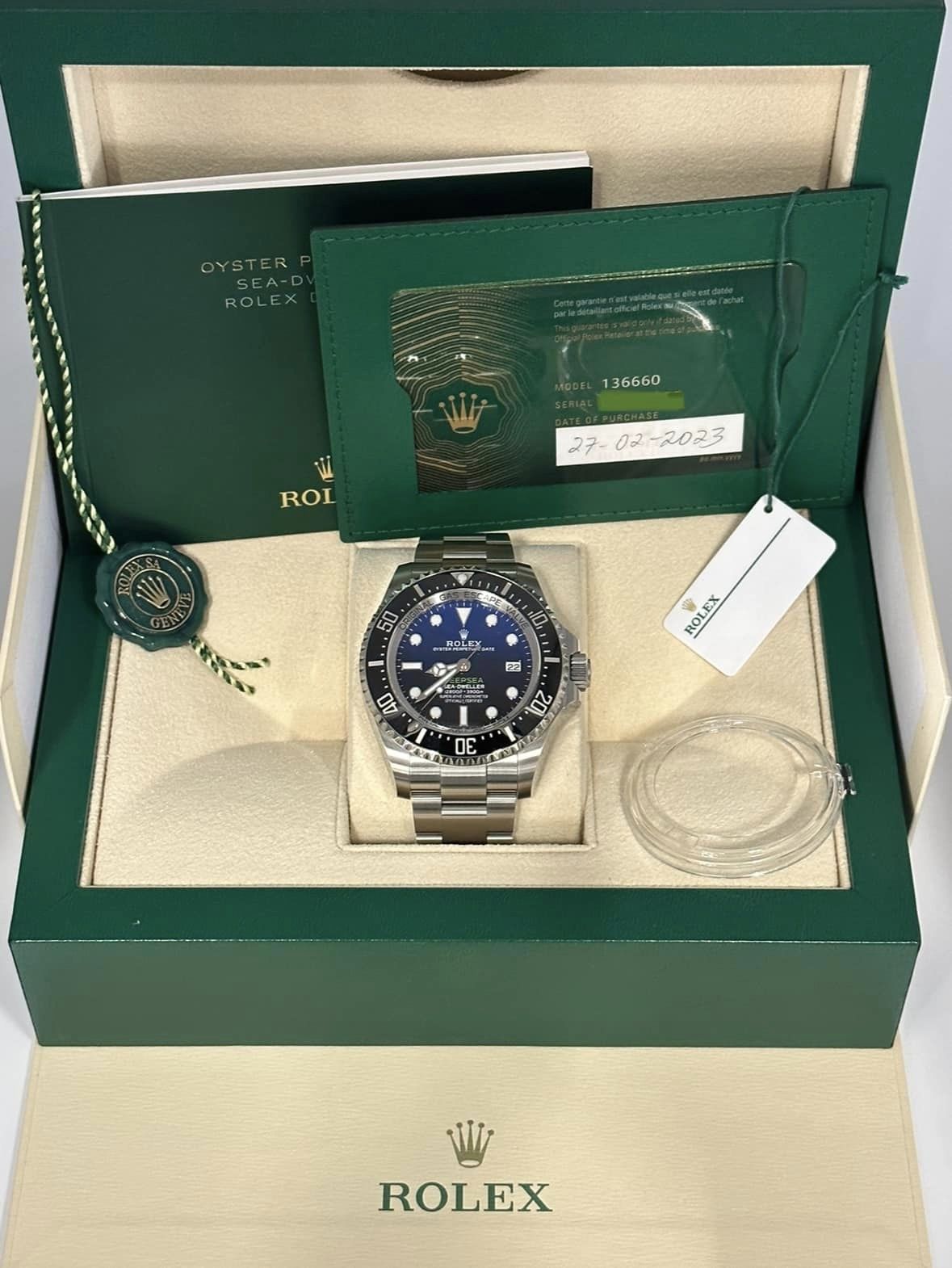 2023 Rolex Deepsea "James Cameron" 44mm 136660 Blue Dial