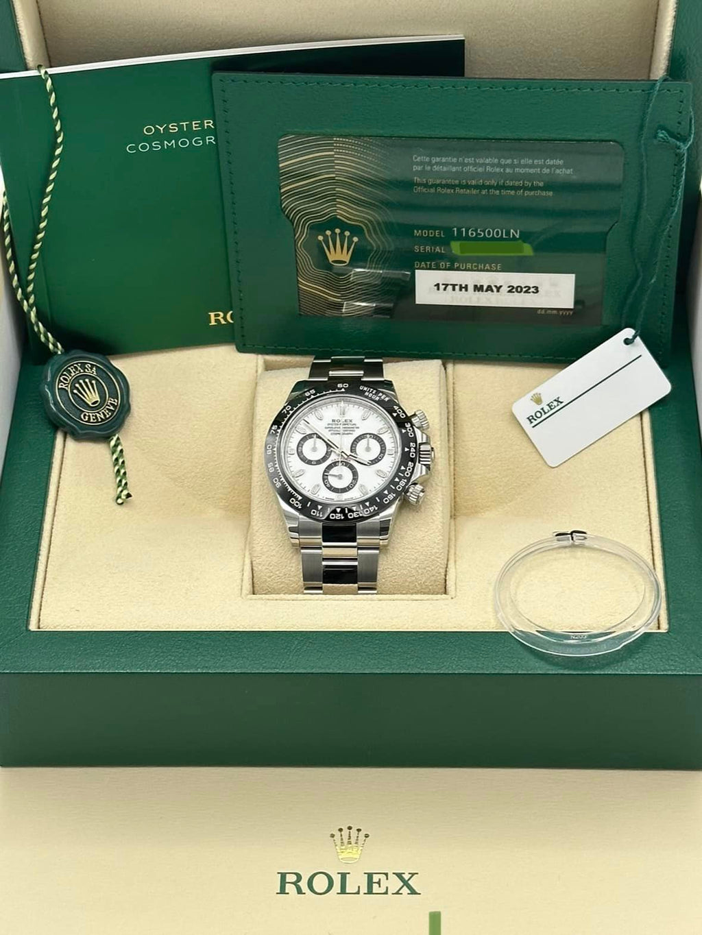 NEW 2023 Rolex Daytona 40mm 116500LN Stainless Steel Panda Dial