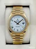 2021 Rolex Day-Date 40mm 228238 Presidential Roman Numeral White Dial