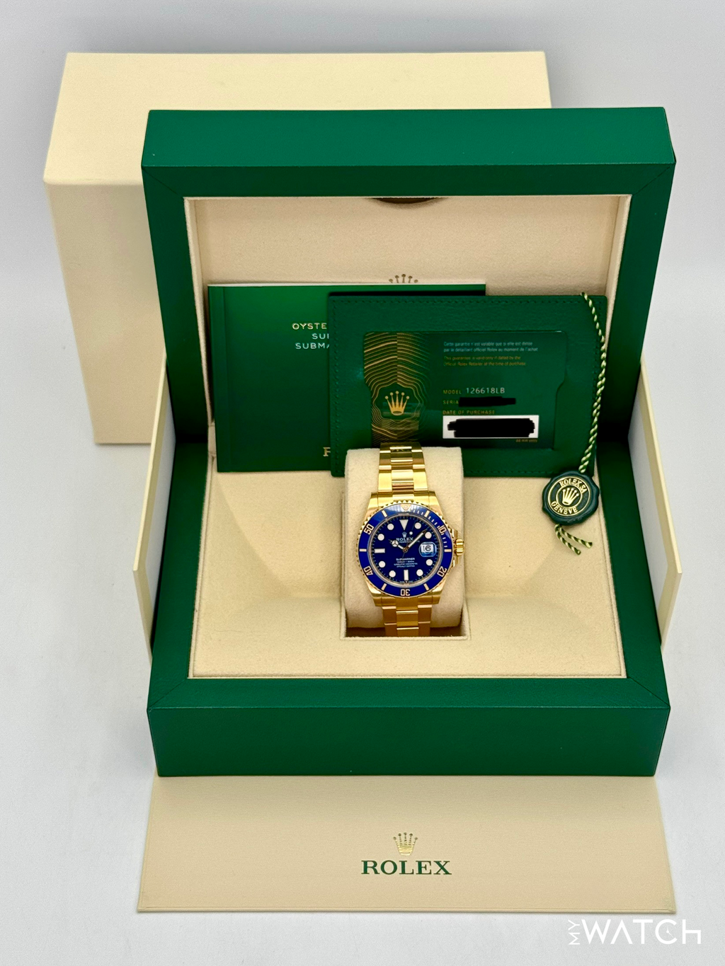 Rolex Submariner "Bluesy" 41mm 126618LB Yellow Gold Blue Dial