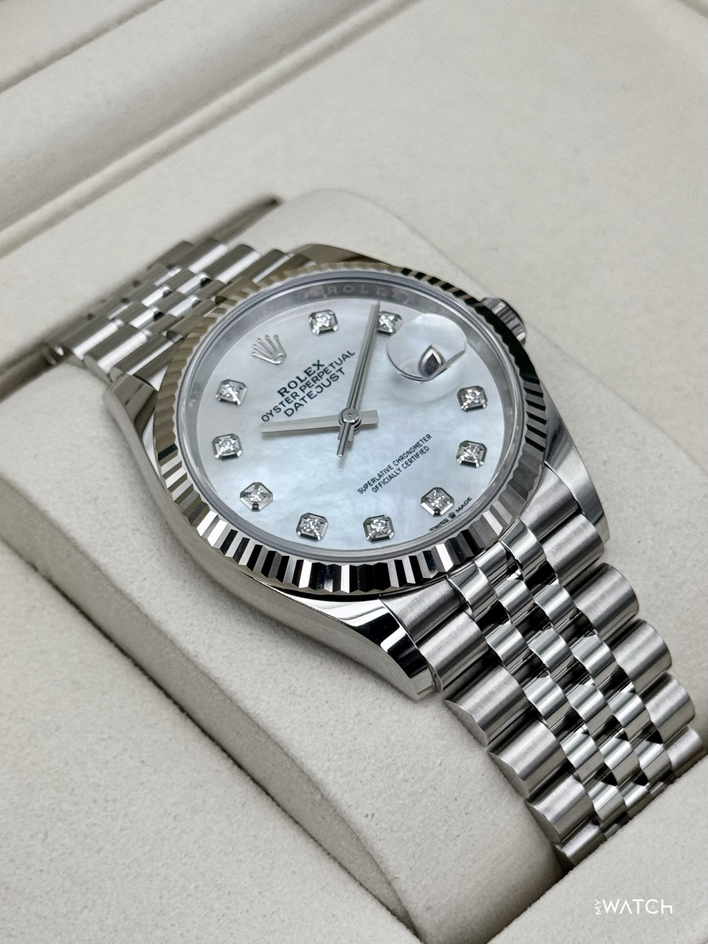 NEW 2026 Rolex Datejust 36mm 126234 Stainless Steel MOP Diamond Dial