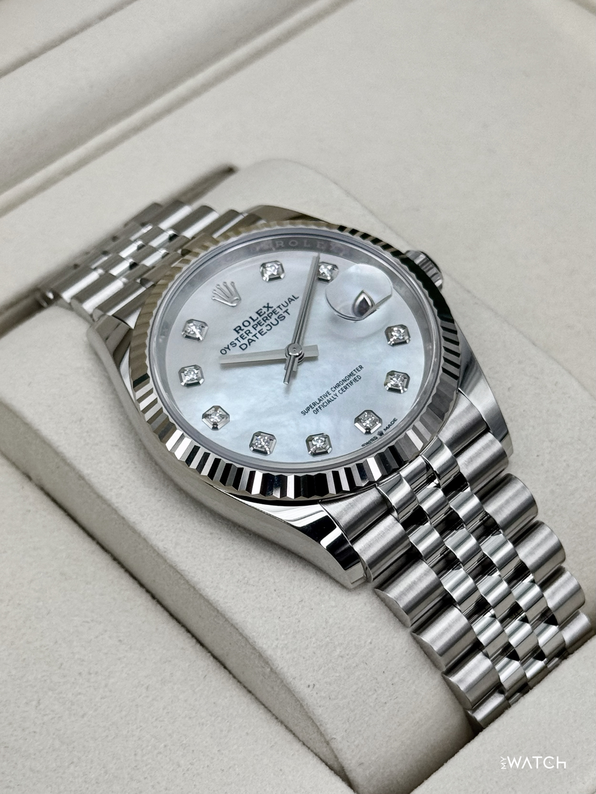 NEW 2026 Rolex Datejust 36mm 126234 Stainless Steel MOP Diamond Dial