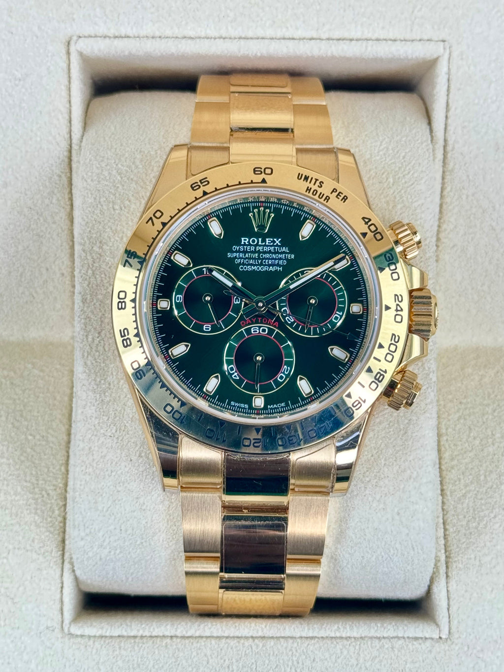 2023 Rolex Daytona "John Mayer" 40mm 116508 Yellow Gold Green Dial