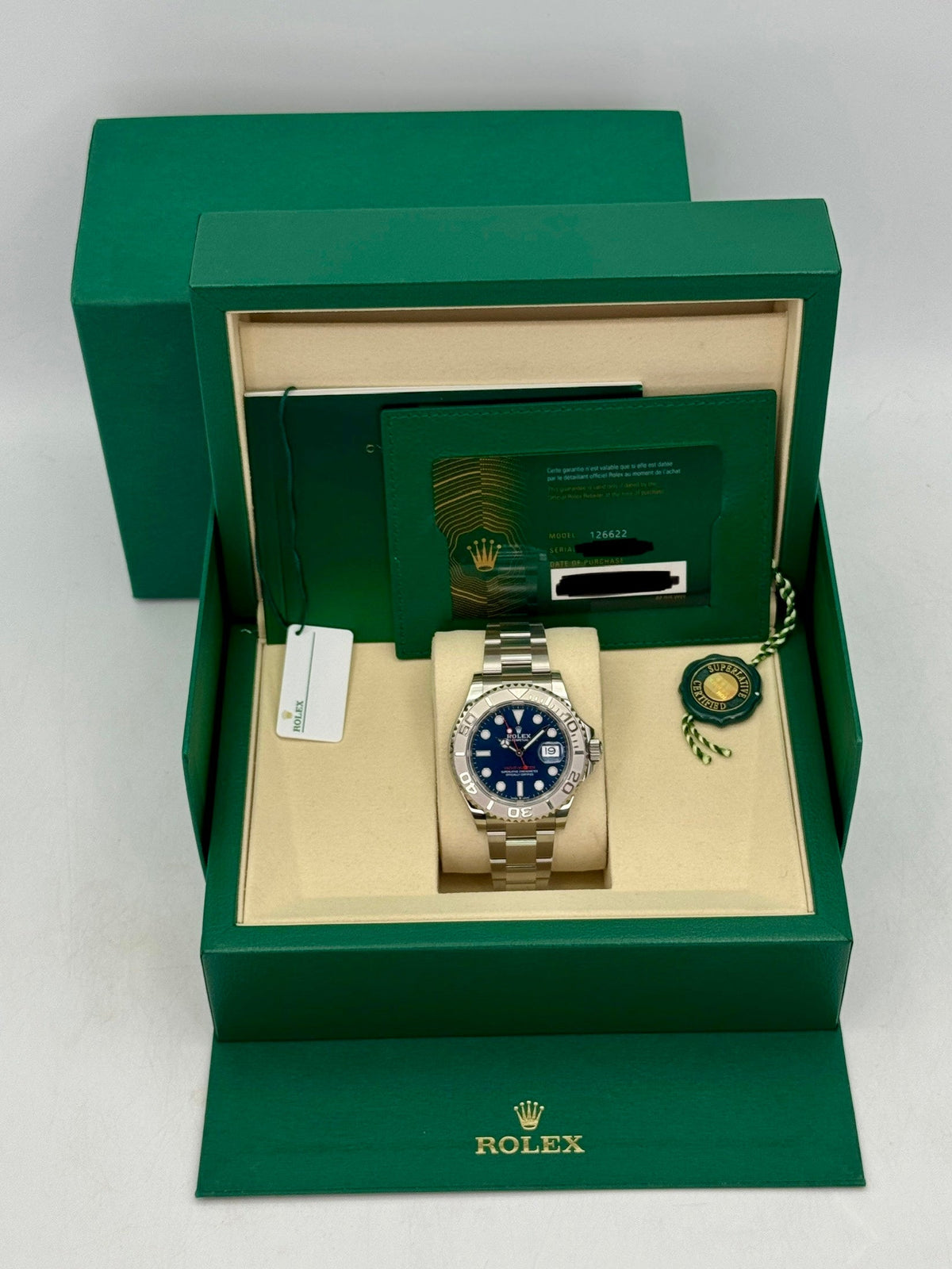 2025 Rolex Yacht-Master 40mm 126622 Stainless Steel Blue Dial