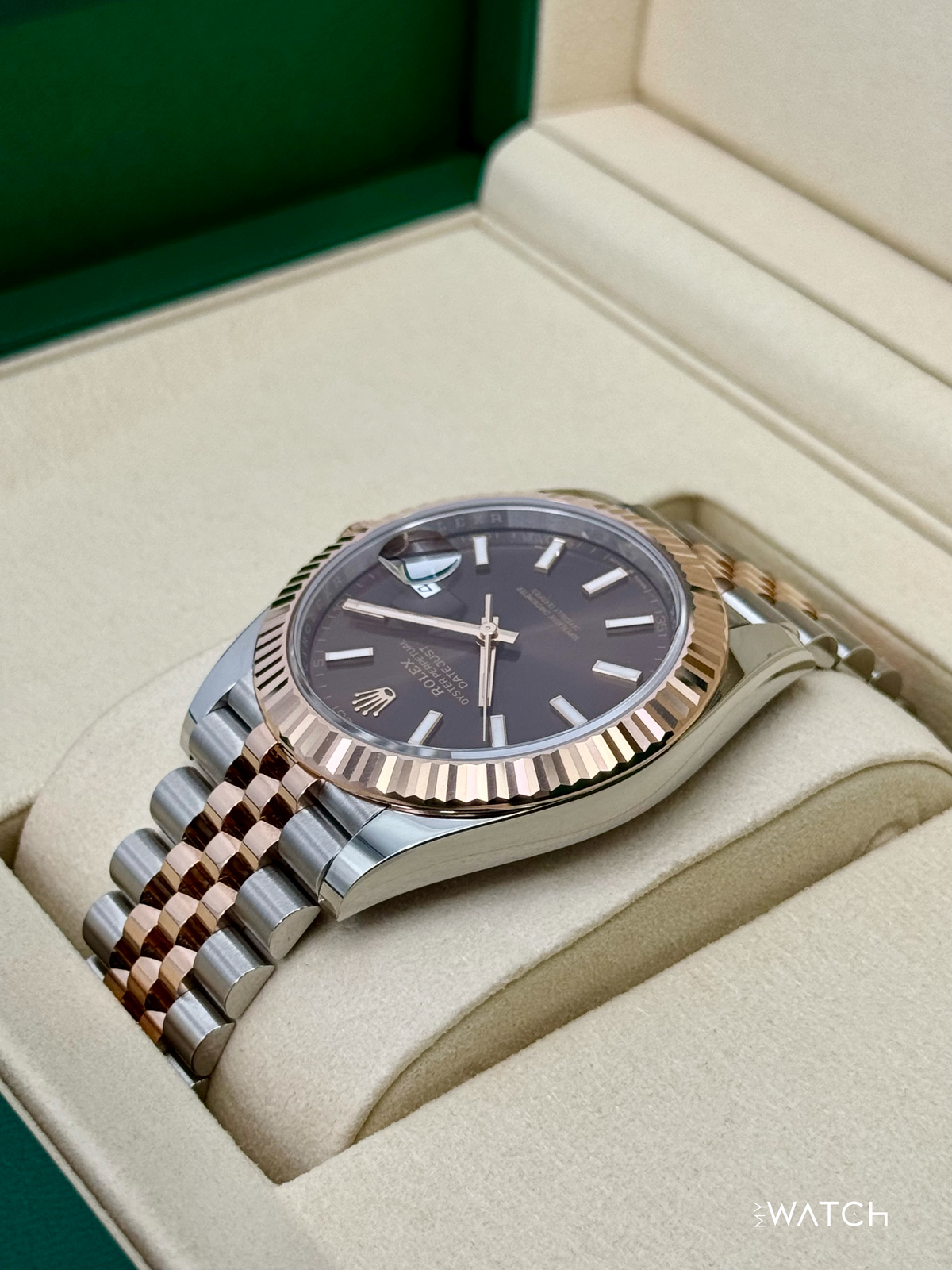NEW 2025 Rolex Datejust 41mm 126331 Two-Tone Rose Gold Chocolate Dial (STICKERED)
