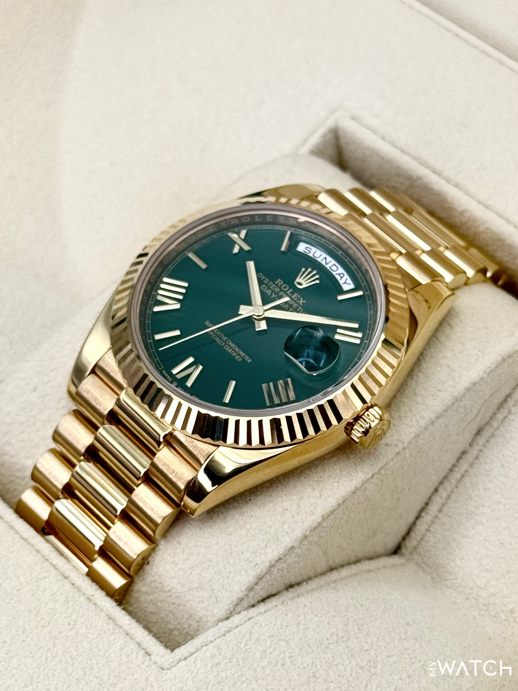 2022 Rolex Day-Date 40mm 228238 Presidential Green Dial