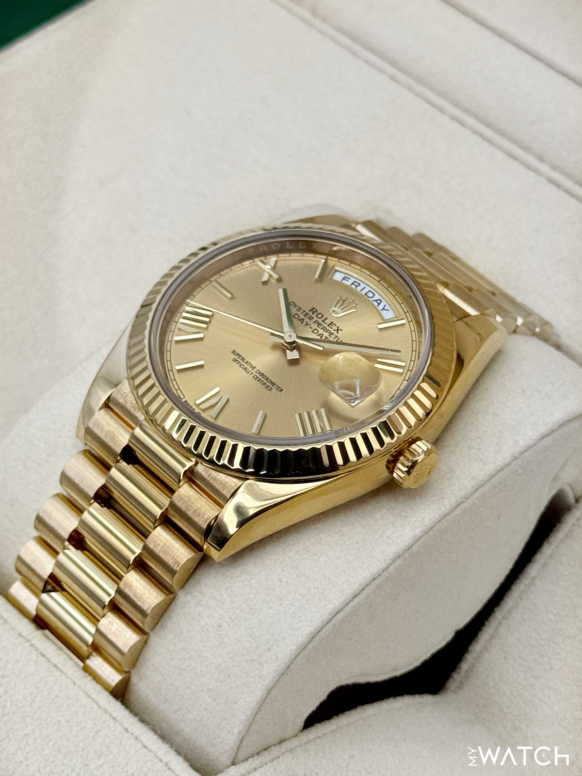 2022 Rolex Day-Date 40mm 228238 Presidential Champagne Dial