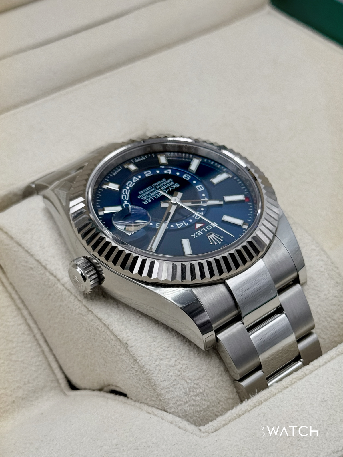 2022 Rolex Sky-Dweller 42mm 326934 Oyster Blue Dial