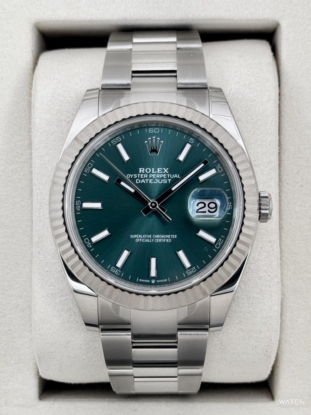 NEW 2026 Rolex Datejust 41mm 126334 Stainless Steel Oyster Green Dial - STICKERED
