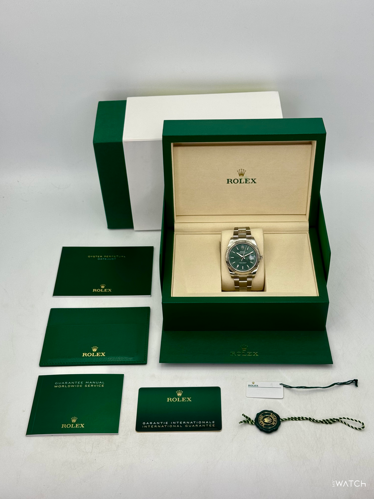 NEW 2026 Rolex Datejust 41mm 126334 Stainless Steel Oyster Green Dial - STICKERED