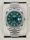 2024 Rolex Datejust 41mm 126334 Stainless Steel Jubilee Green Motif Dial