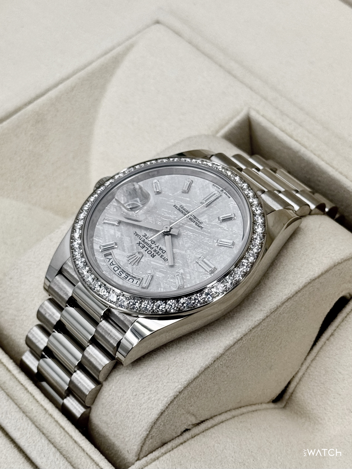 2019 Rolex Day-Date 40mm 228349RBR Presidential Meteorite Diamond Dial