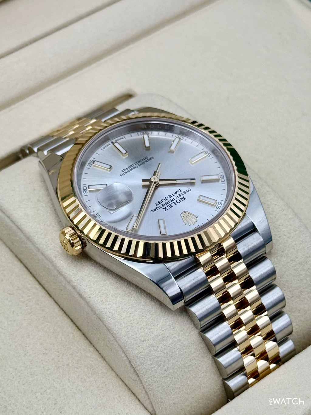2025 Rolex Datejust 41mm 126333 Two-Tone Jubilee Silver Dial