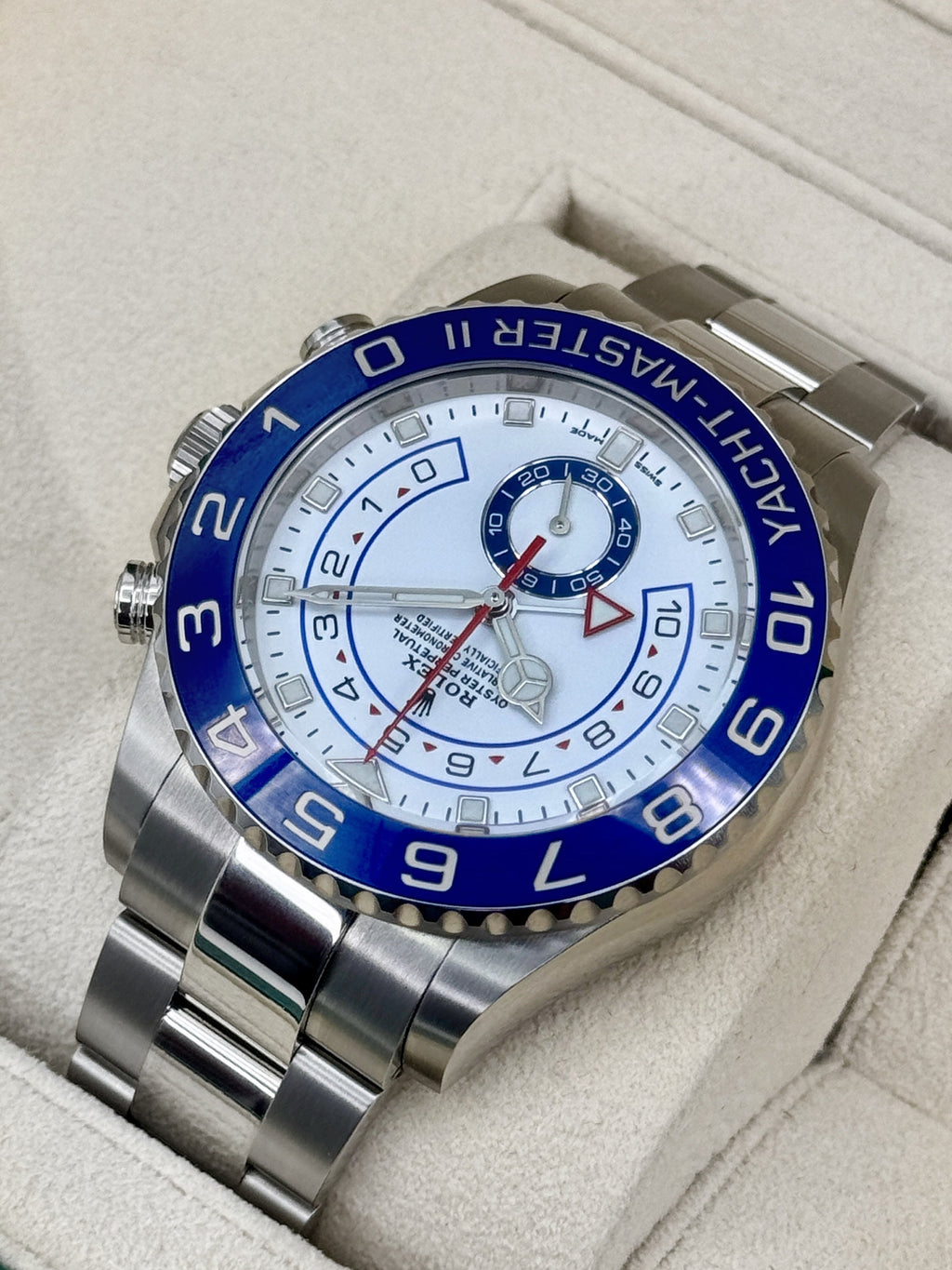 2022 Rolex Yacht-Master II 44mm 116680 Stainless Steel White Dial