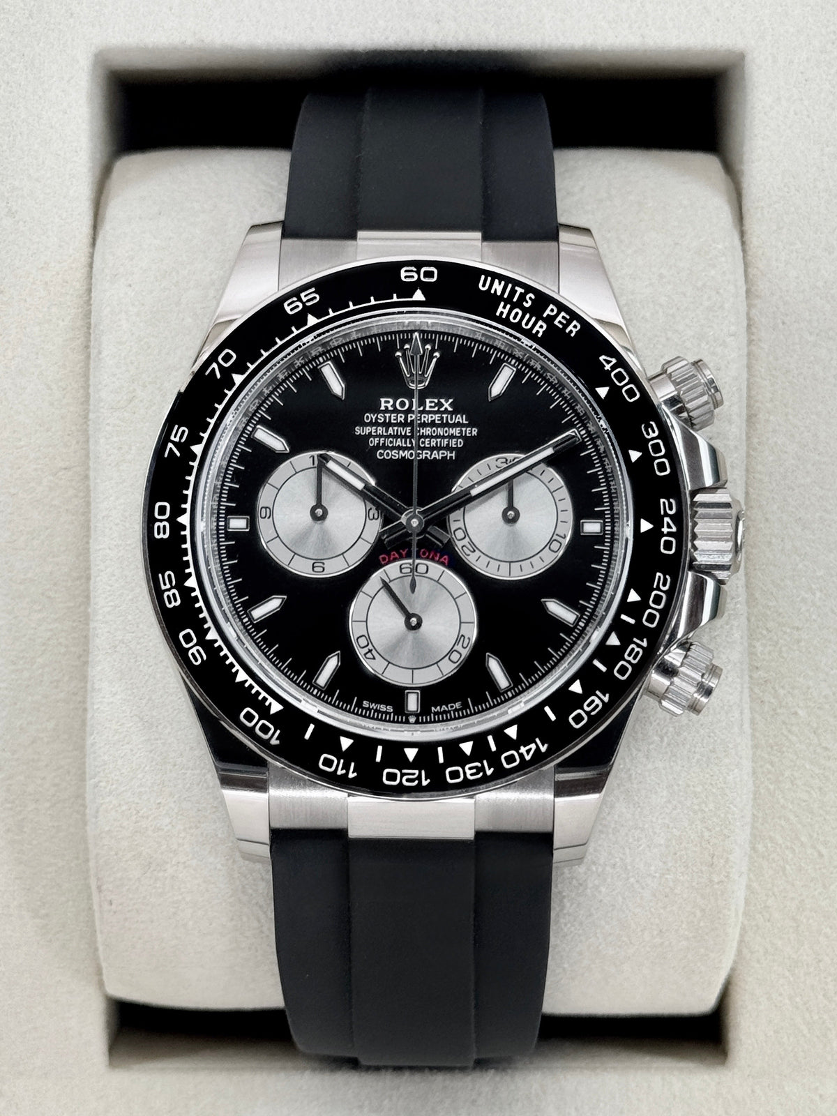 2026 Rolex Daytona Baby Le Mans 40mm 126519LN White Gold Black Dial (NEW STYLE CARD)