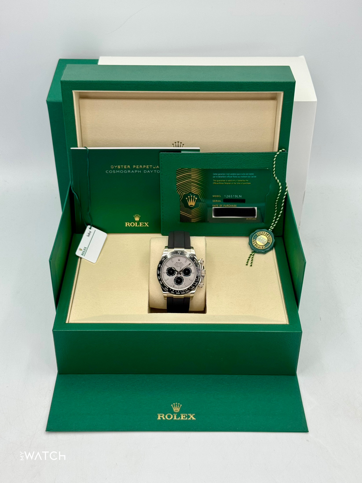 NEW 2026 Rolex Daytona Ghost 126519LN White Gold Oysterflex Silver Dial 40mm