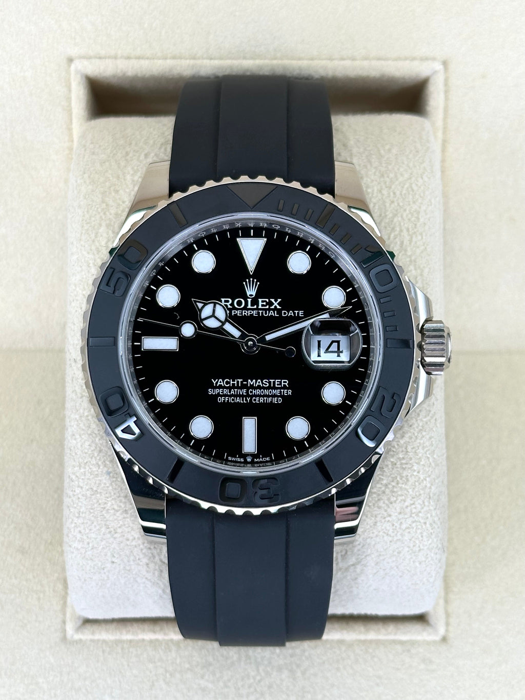 NEW 2026 Rolex Yacht-Master 42mm 226659 White Gold Oysterflex Black Dial