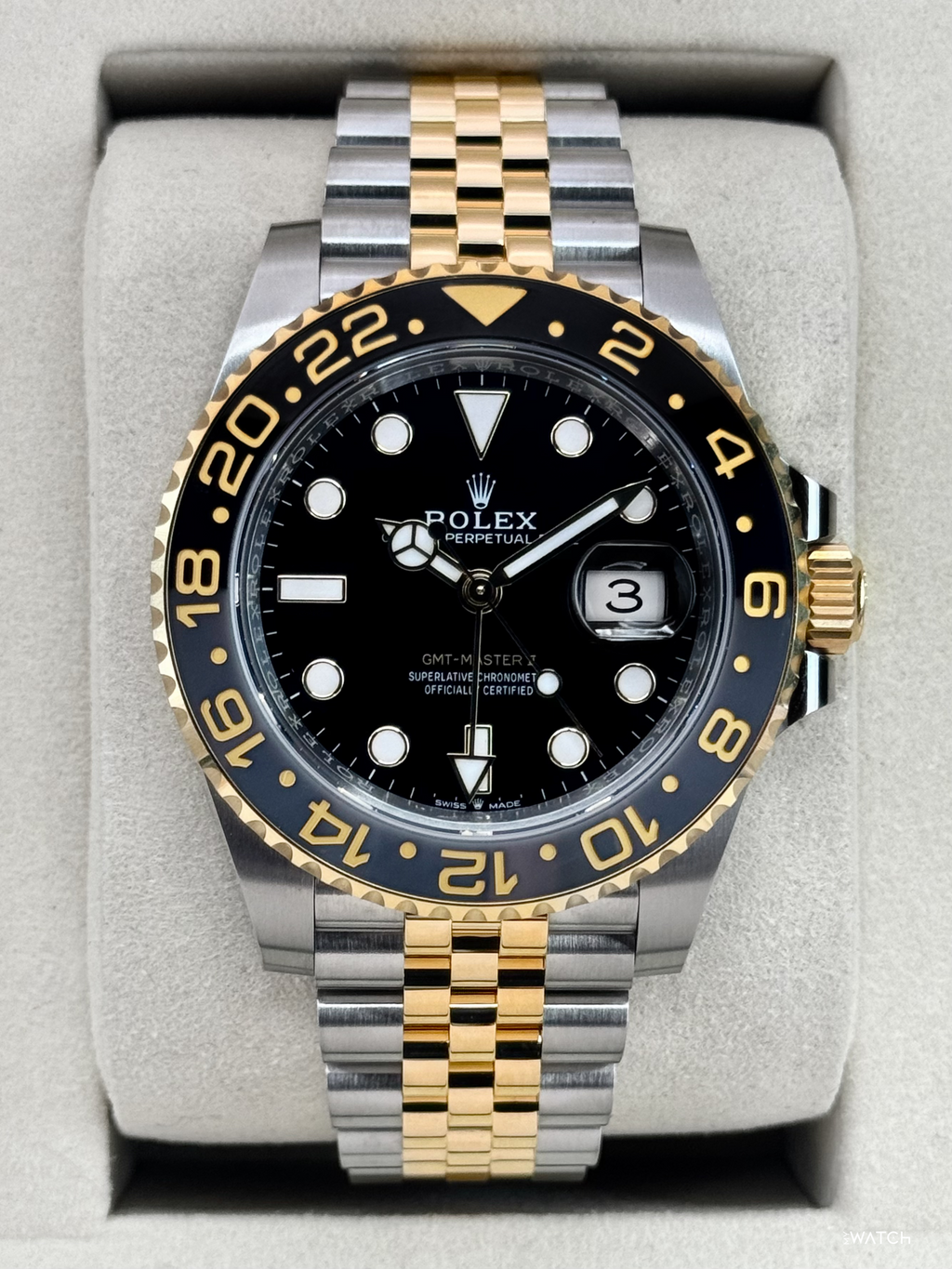2025 Rolex GMT-Master II 40mm 126713GRNR Two-Tone Jubilee