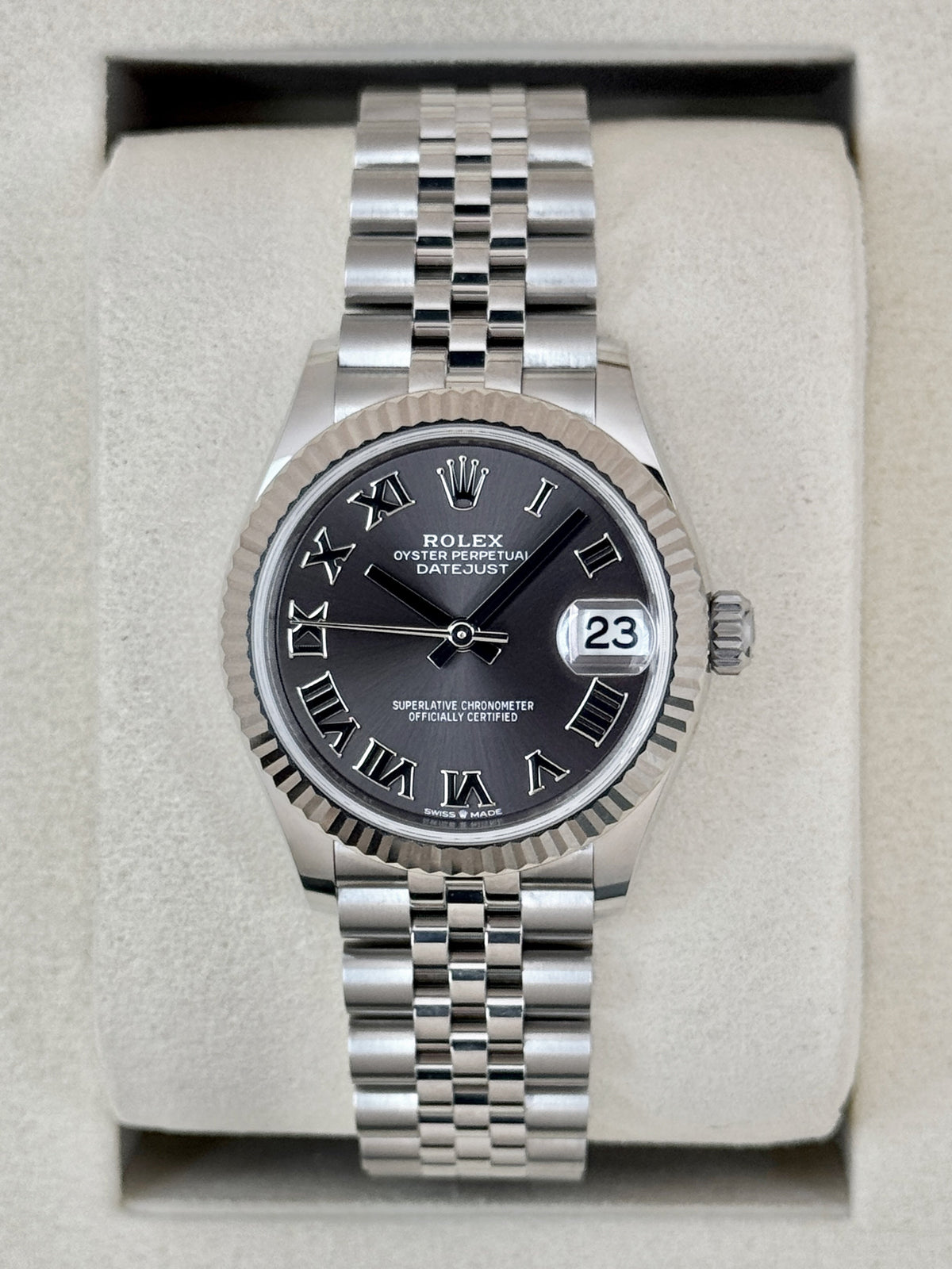 NEW 2026 Rolex Datejust 31mm 278274 Stainless Steel Jubilee Grey Dial