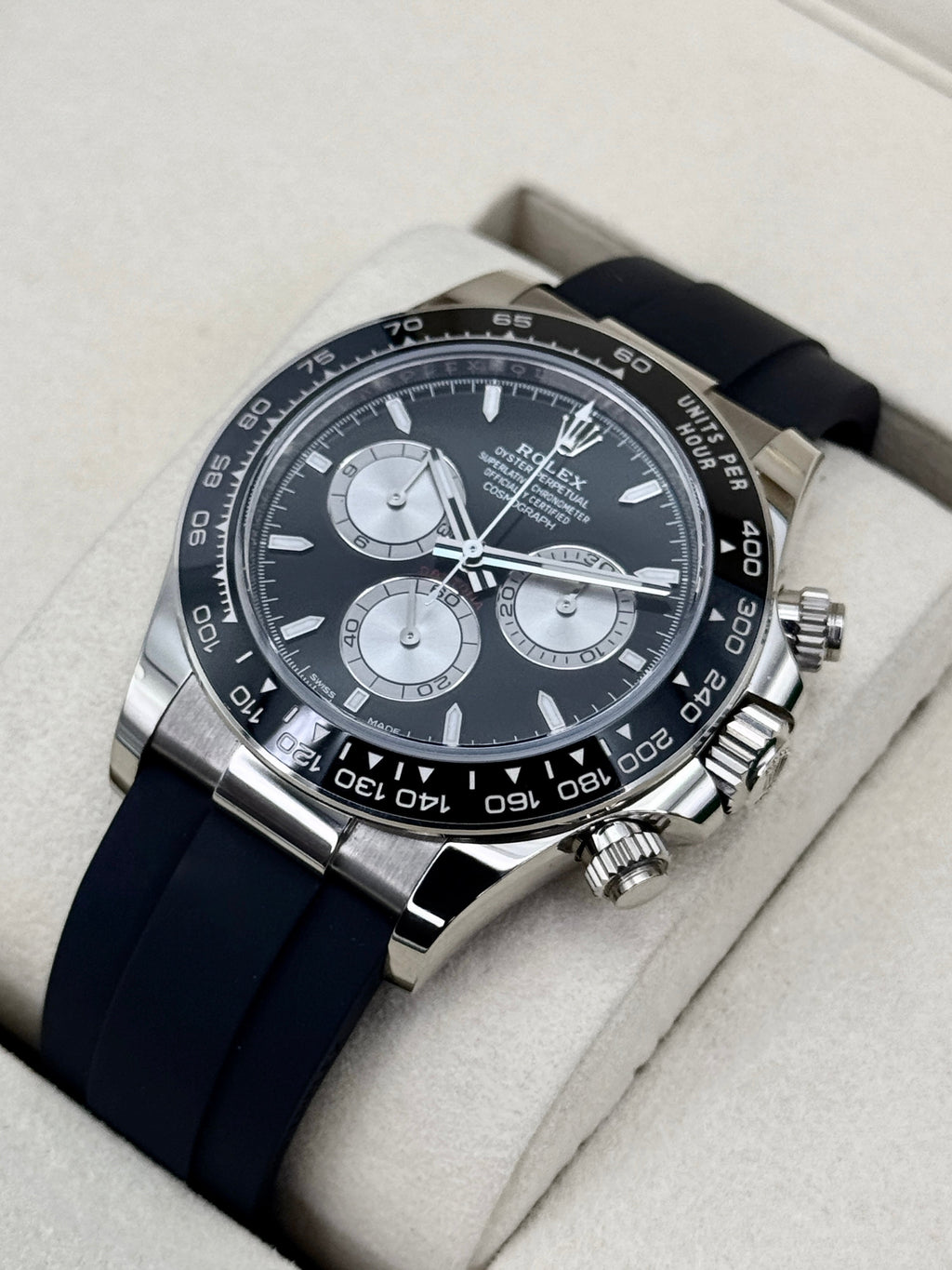 2026 Rolex Daytona Baby Le Mans 40mm 126519LN White Gold Black Dial (NEW STYLE CARD)