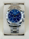 2022 Rolex Daytona 40mm 116509 White Gold Blue Dial