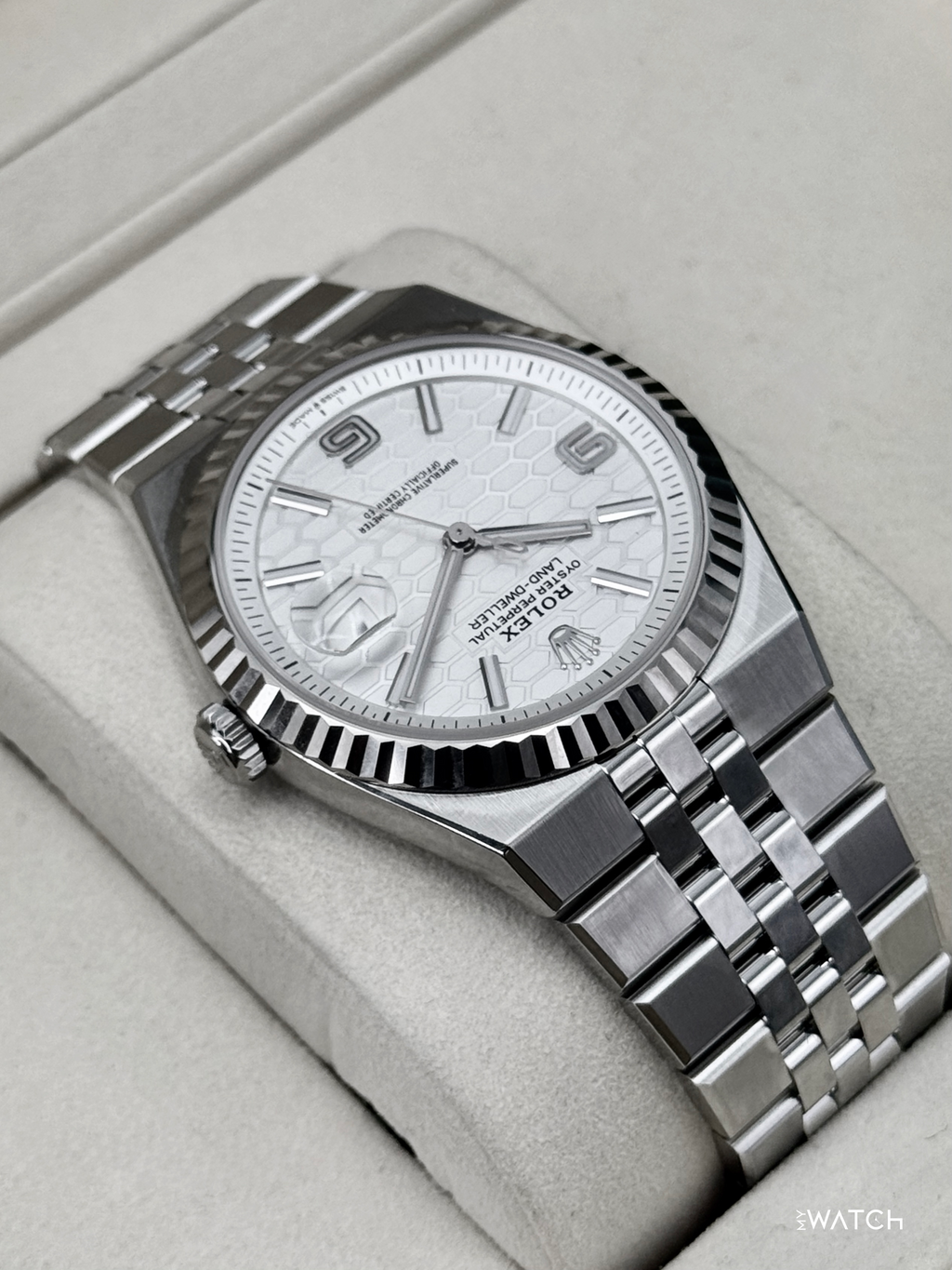 2025 Rolex Land-Dweller 40mm 127334 Stainless Steel Jubilee White Dial