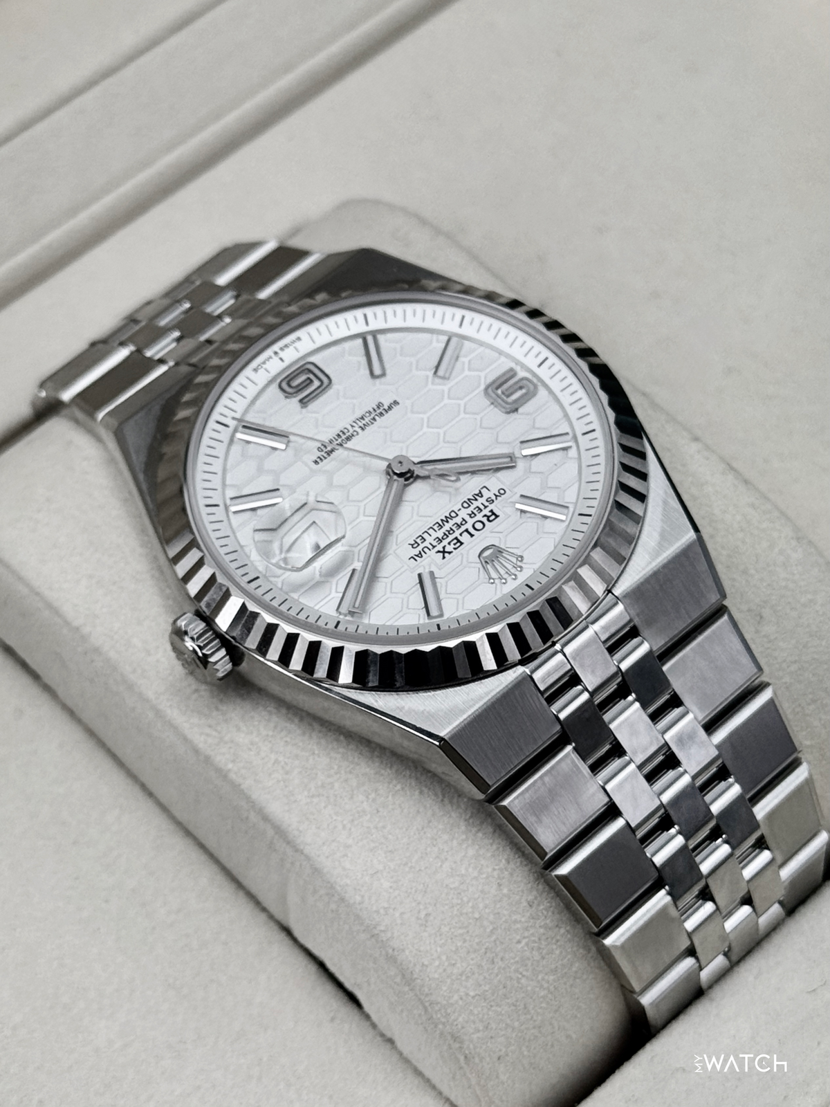 2025 Rolex Land-Dweller 40mm 127334 Stainless Steel Jubilee White Dial