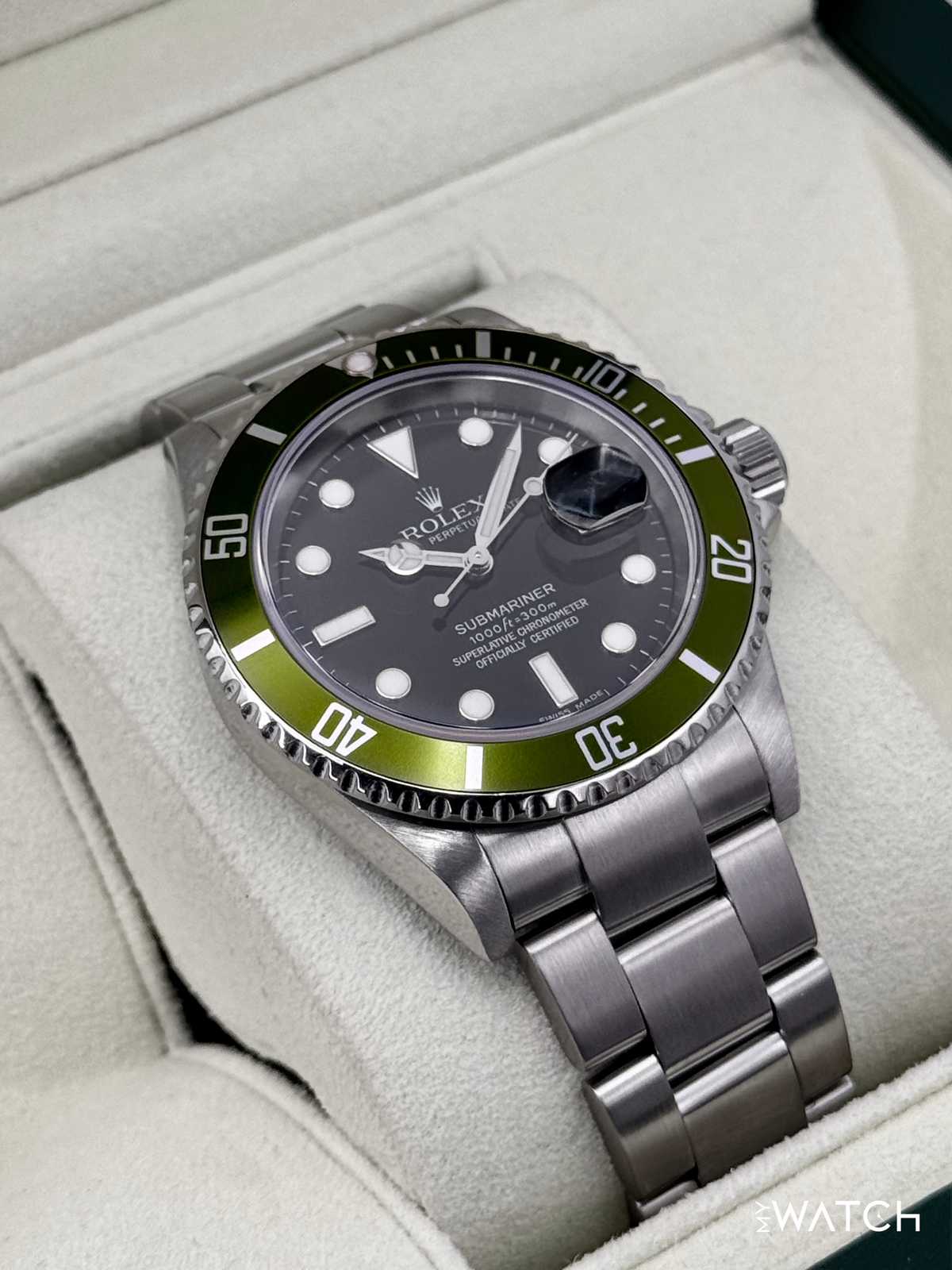2005 Rolex Submariner "Kermit" 40mm 16610 Stainless Steel Black Dial (Collectors Set)