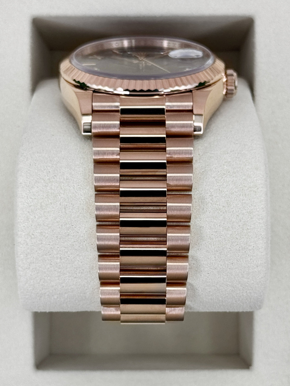 NEW 2026 Rolex Day-Date 36mm 128235 Rose Gold Brown Ombre Dial