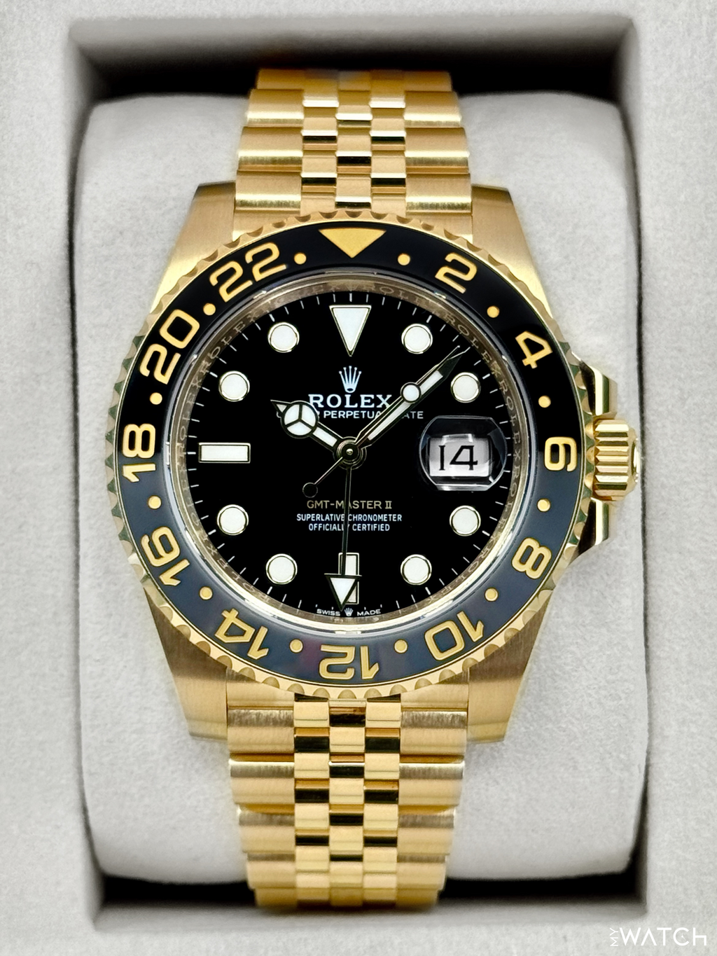 NEW 2026 Rolex GMT-Master II 40mm 126718GRNR Yellow Gold Jubilee Black Dial
