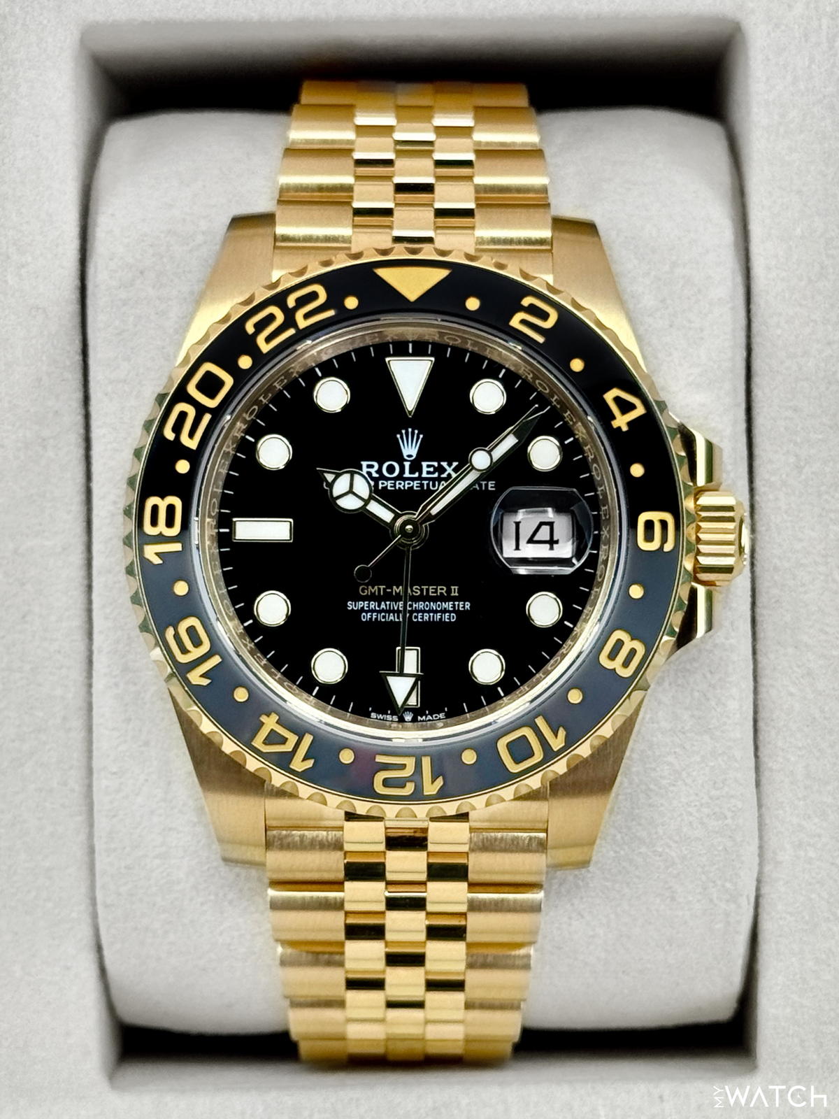 NEW 2026 Rolex GMT-Master II 40mm 126718GRNR Yellow Gold Jubilee Black Dial