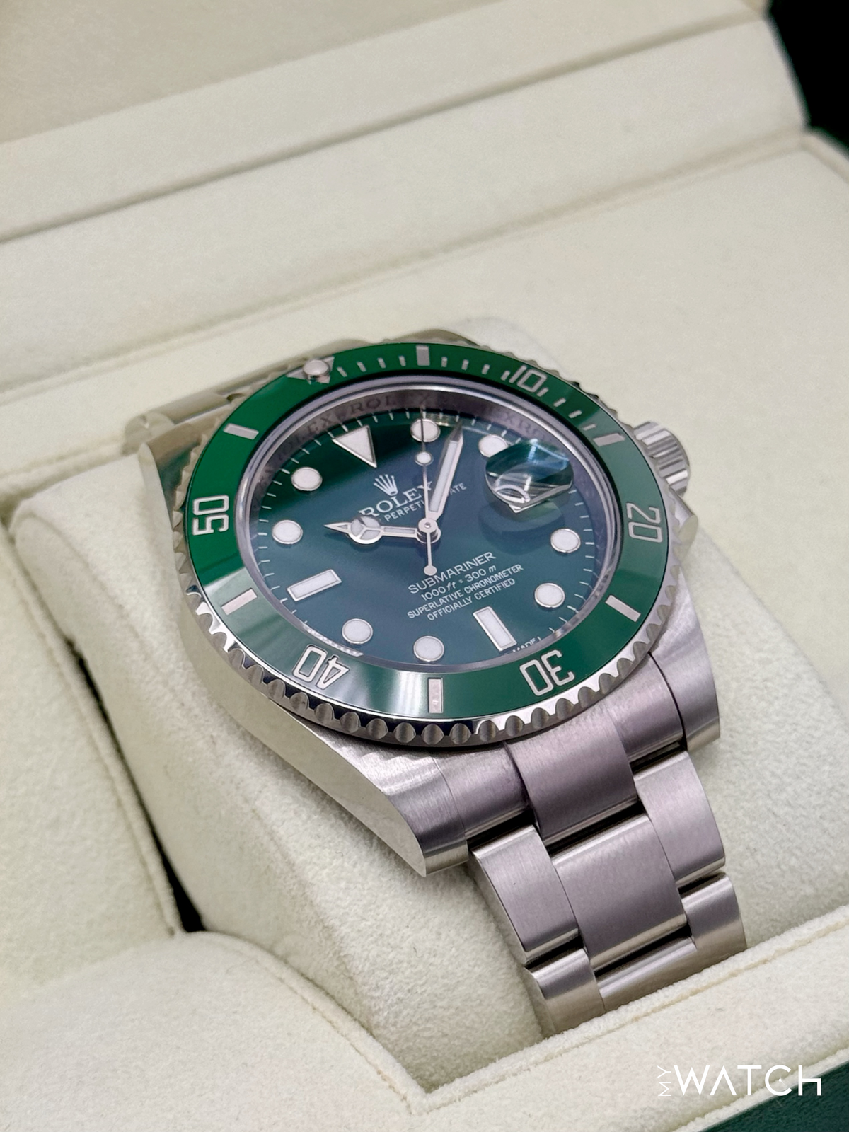 2015 Rolex Submariner “Hulk” 40mm 116610LV Green Dial