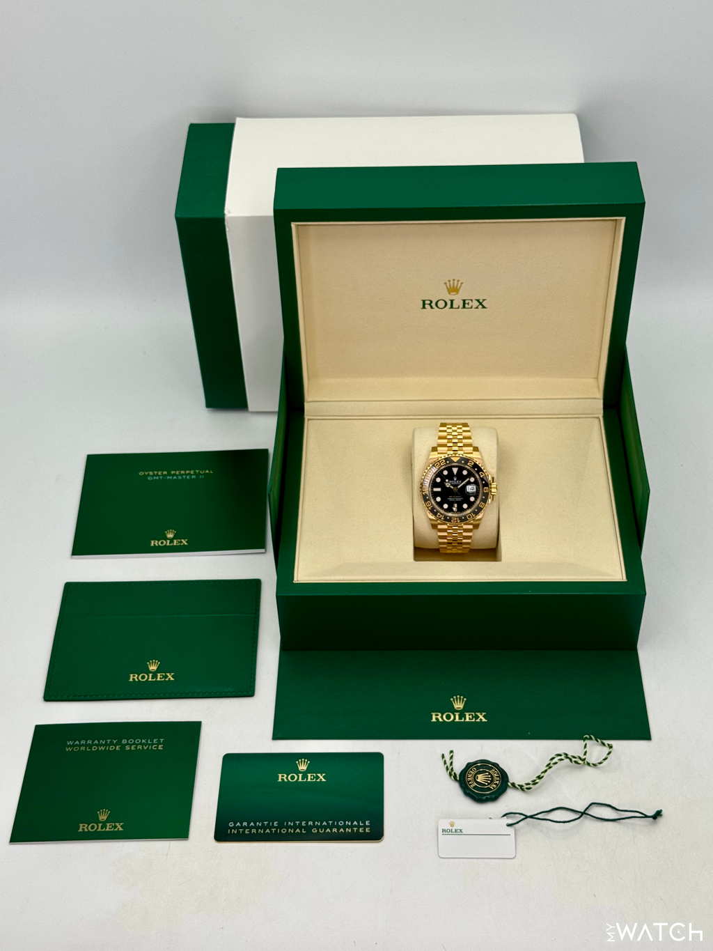 NEW 2026 Rolex GMT-Master II 40mm 126718GRNR Yellow Gold Jubilee Black Dial