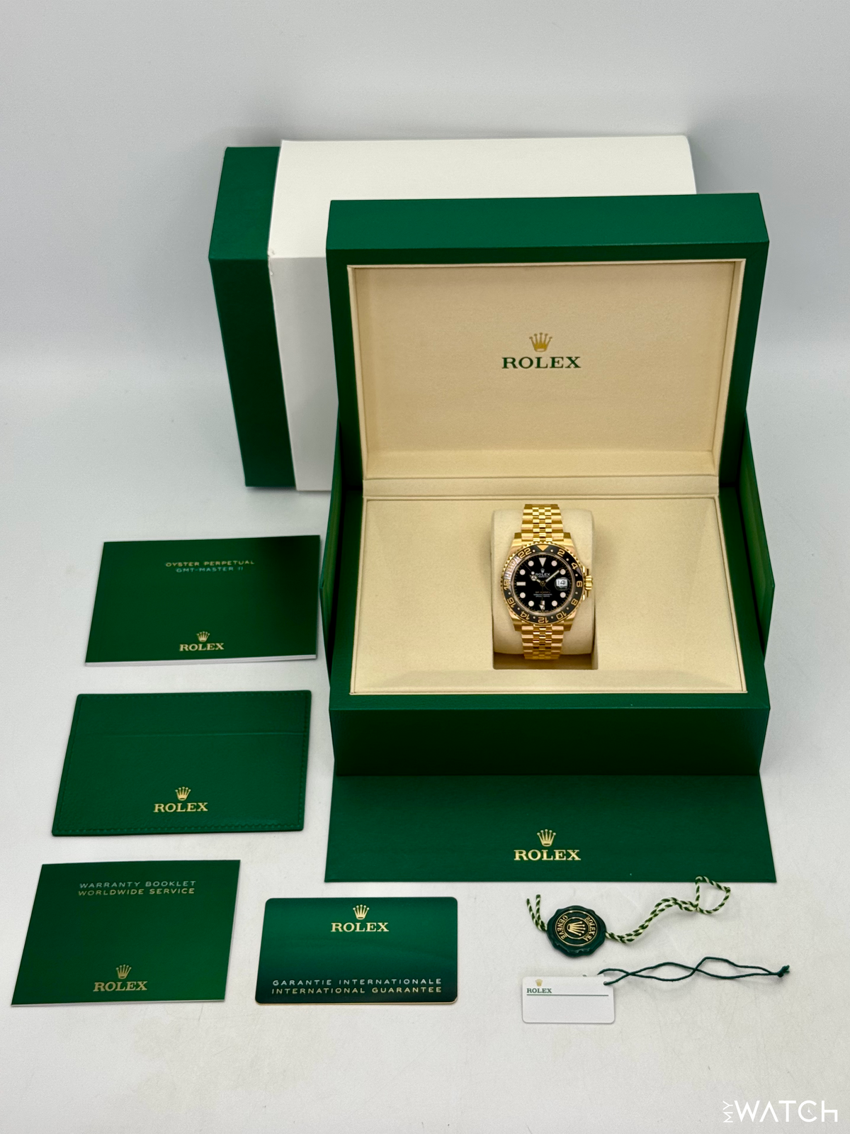 NEW 2026 Rolex GMT-Master II 40mm 126718GRNR Yellow Gold Jubilee Black Dial