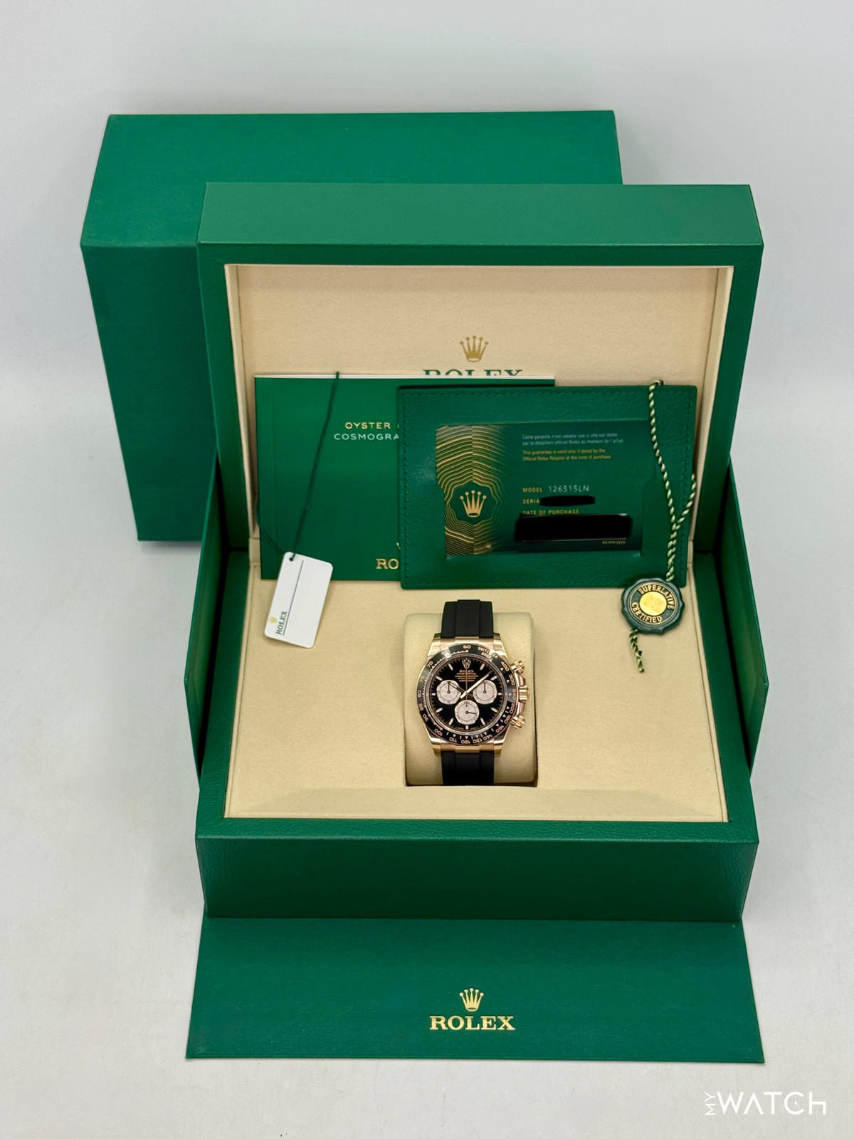 NEW 2026 Rolex Daytona 40mm 126515LN Rose Gold Oysterflex Black Dial