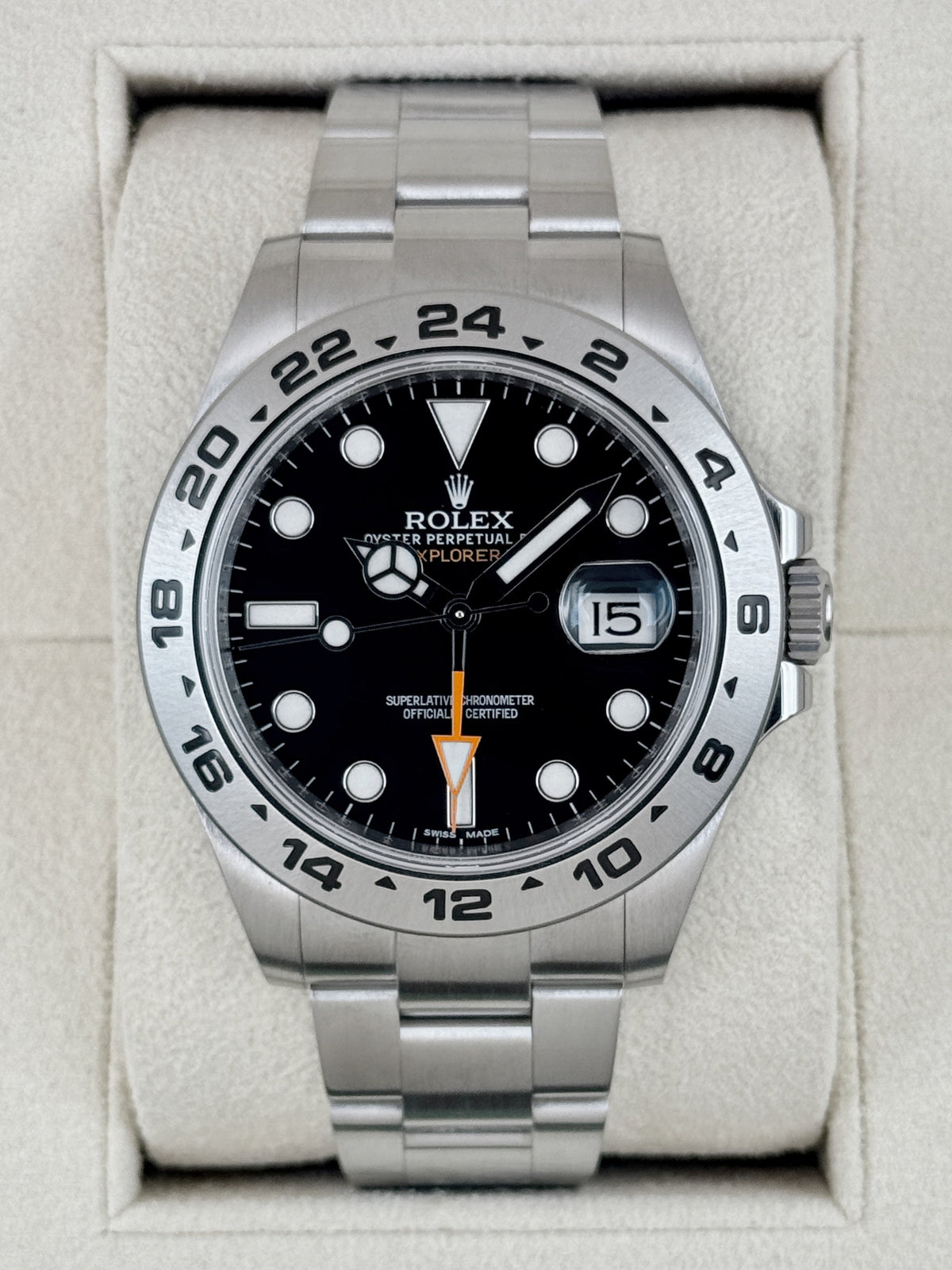 2012 Rolex Explorer II 42mm 216570 Stainless Steel Black Dial
