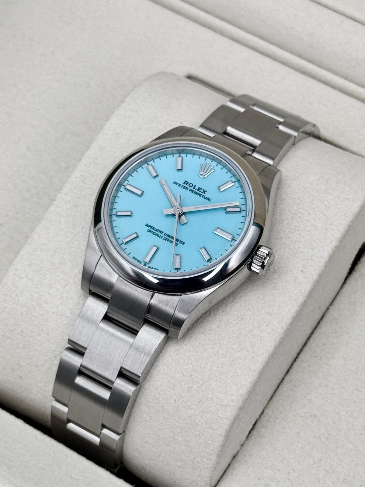 NEW 2026 Rolex Oyster Perpetual 31mm 277200 Turquoise Tiffany Blue Dial
