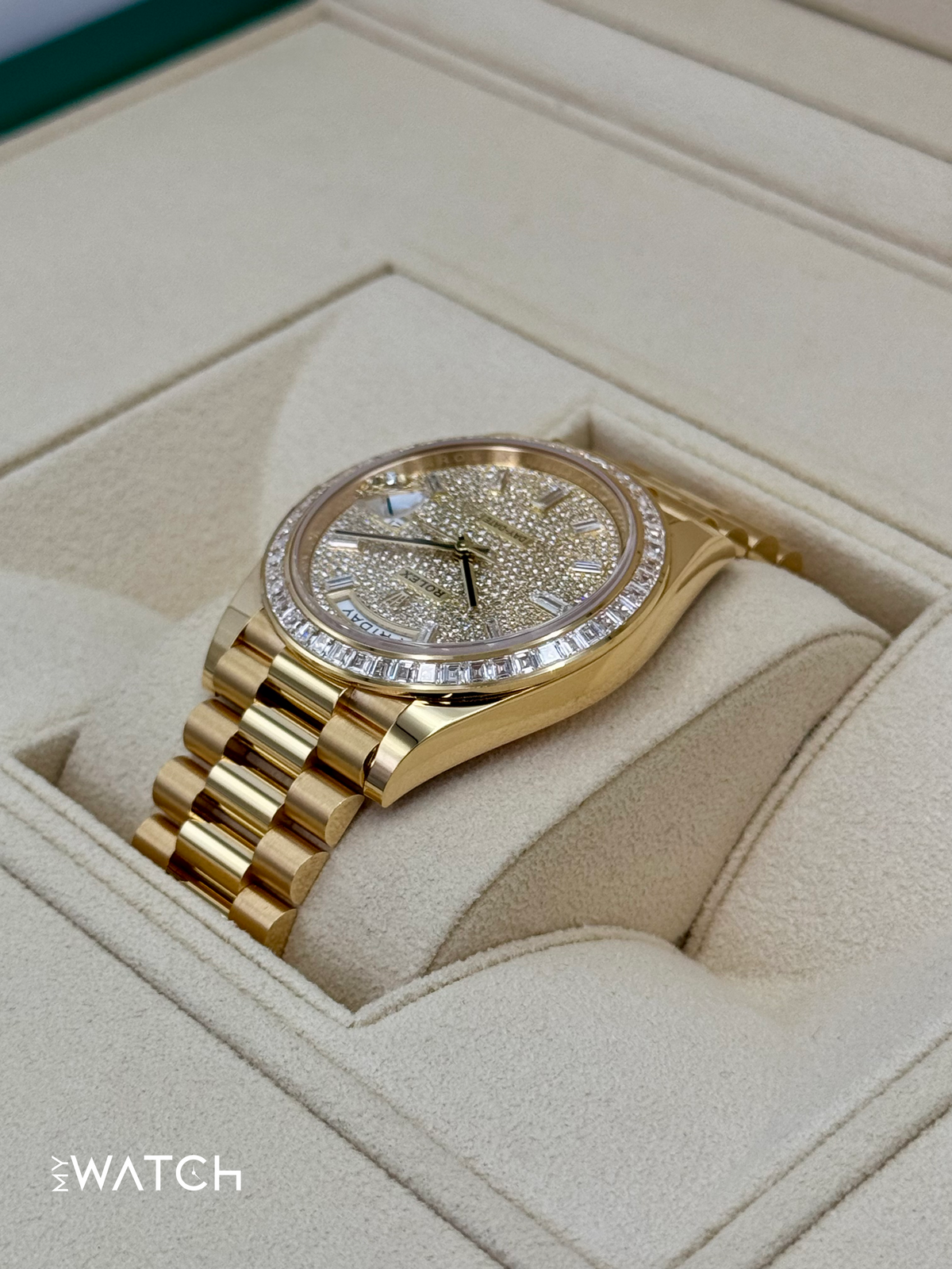 2025 Rolex Day-Date 40mm 228398TBR Diamond Paved Dial
