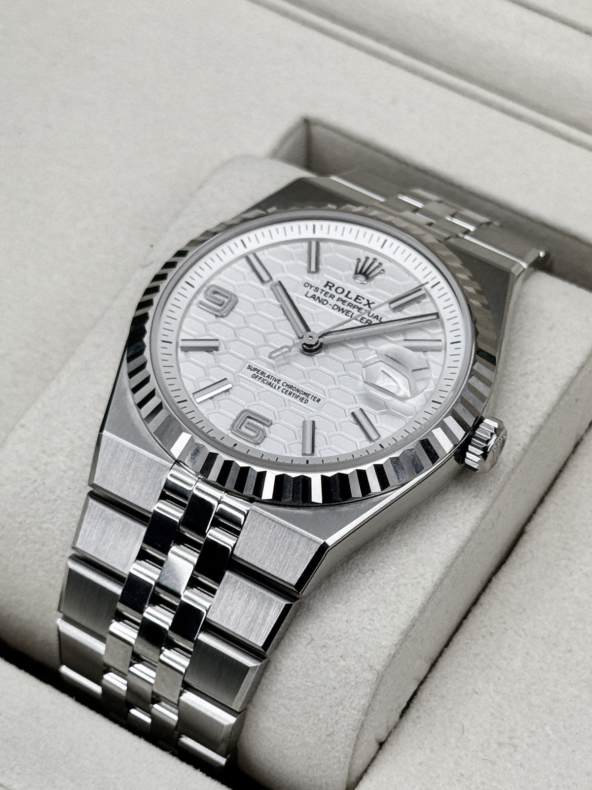 2026 Rolex Land-Dweller 40mm 127334 Stainless Steel Jubilee White Dial