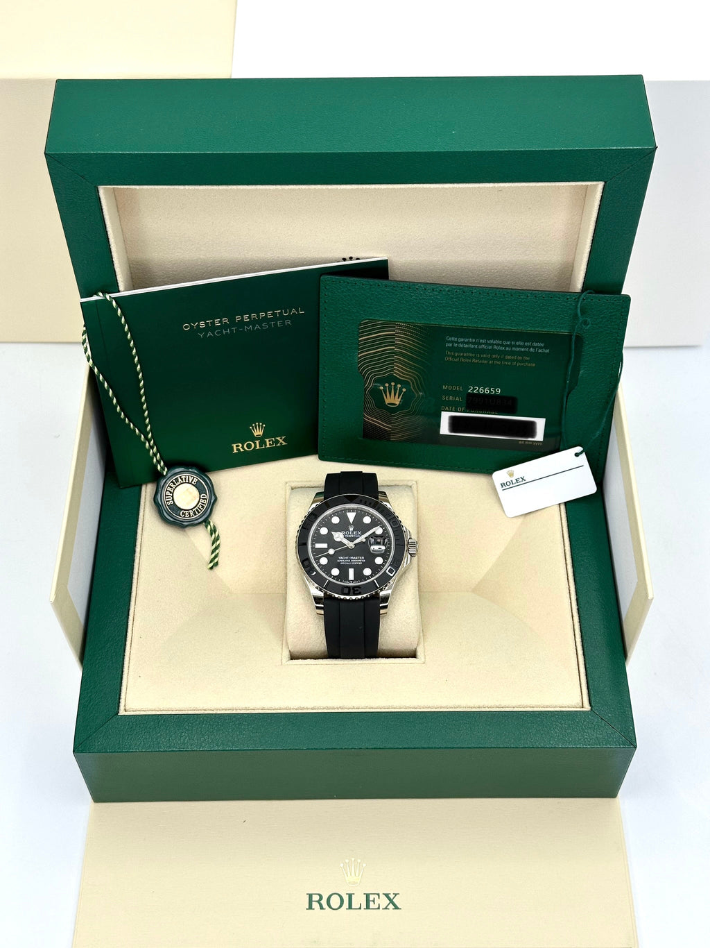 NEW 2026 Rolex Yacht-Master 42mm 226659 White Gold Oysterflex Black Dial
