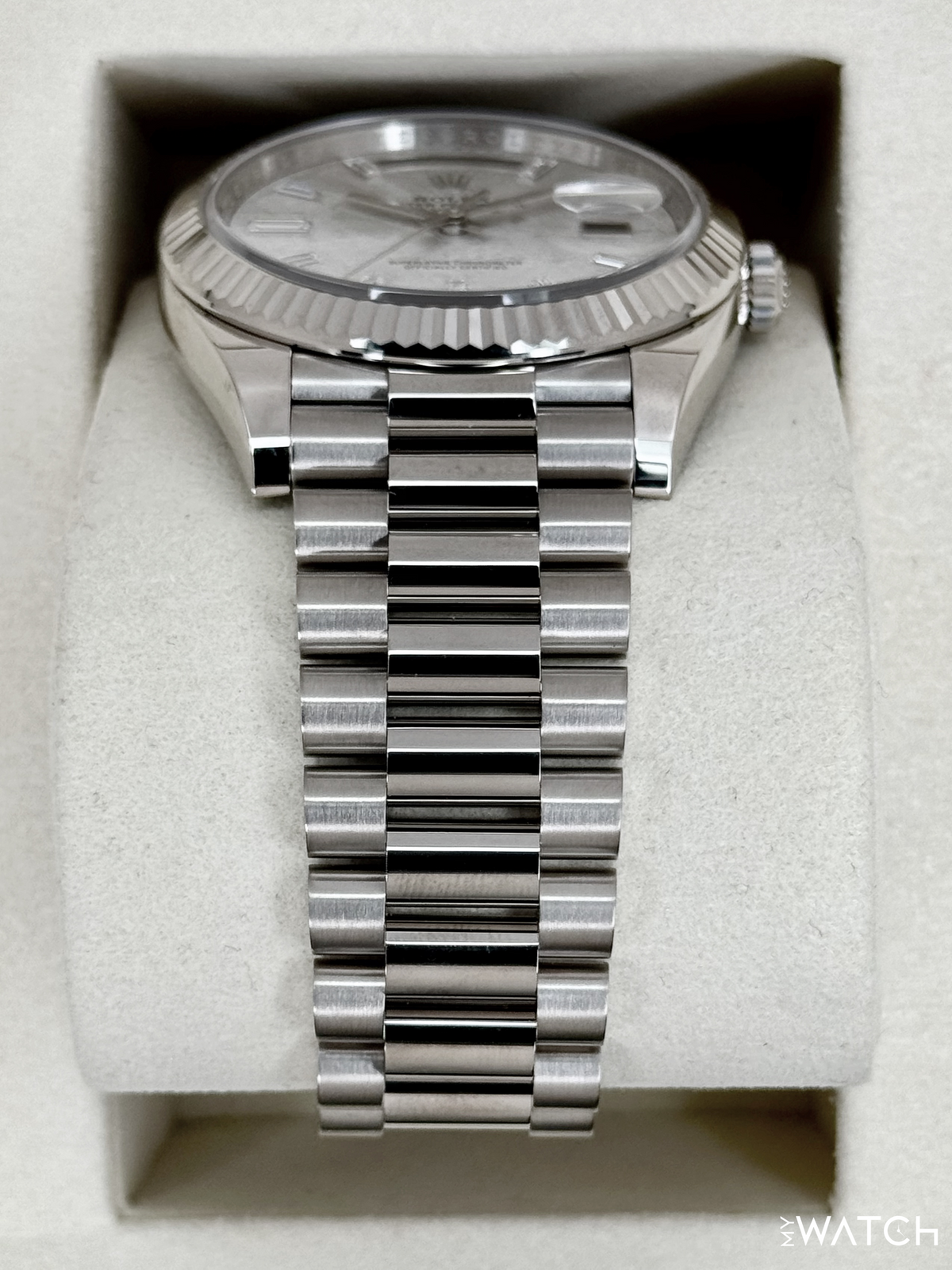 NEW 2026 Rolex Day-Date 40mm 228239 Presidential White Gold Meteorite Diamond Dial