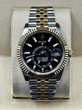 2021 Rolex Sky-Dweller 42mm 326933 Two-Tone Jubilee Black Dial
