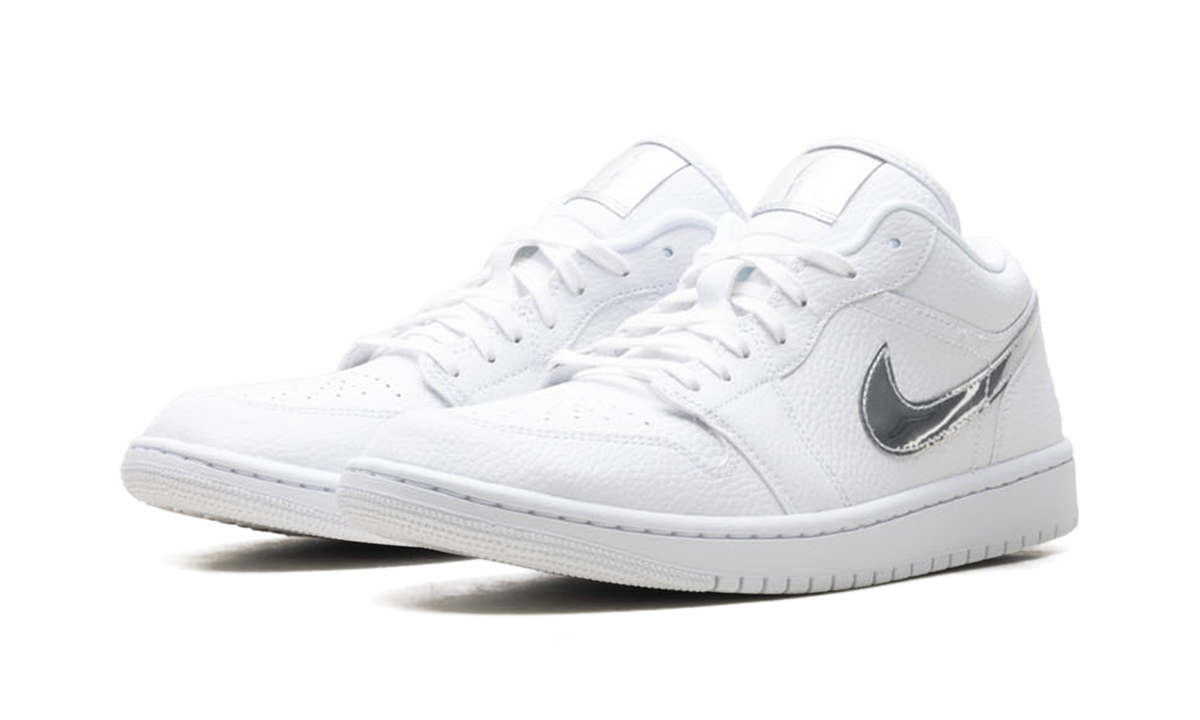 Womens Air Jordan 1 Low SE "White Metallic Silver'" IQ9381 100