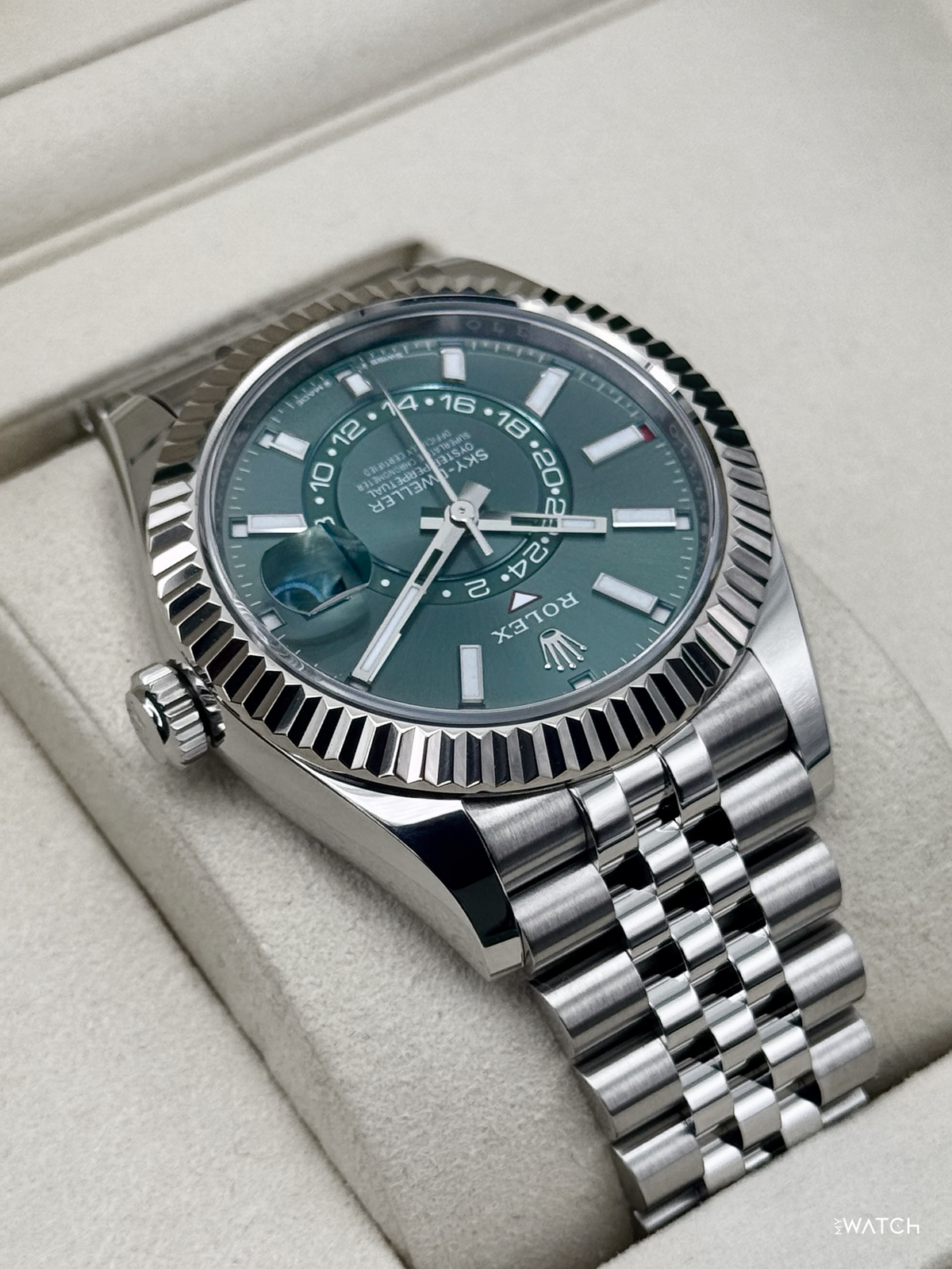 2026 Rolex Sky-Dweller 42mm 336934 Stainless Steel Jubilee Green Dial