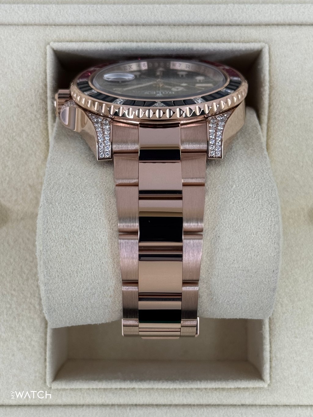 2021 Rolex GMT-Master II 40mm 126755SARU Rose Gold Sapphire and Ruby
