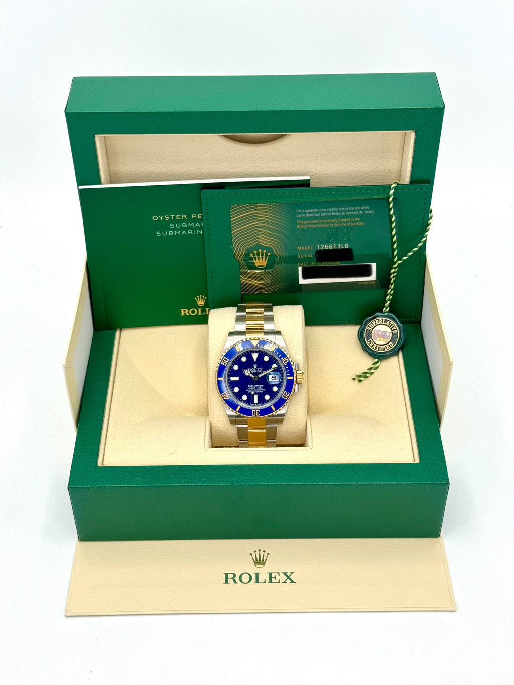 2023 Rolex Submariner "Bluesy" 41mm 126613LB Two-Tone Blue Dial