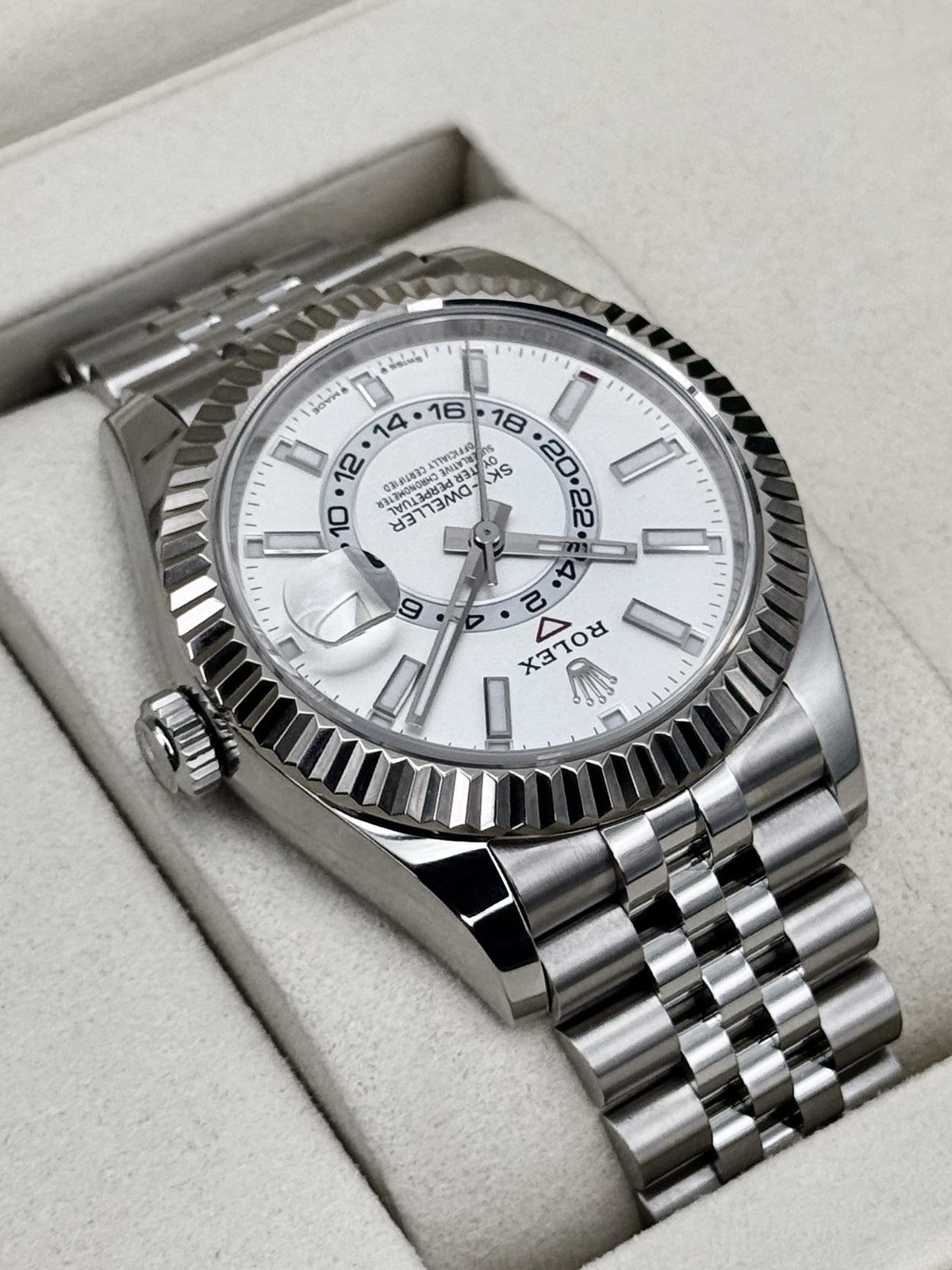 2026 Rolex Sky-Dweller 42mm 336934 Stainless Steel Jubilee White Dial